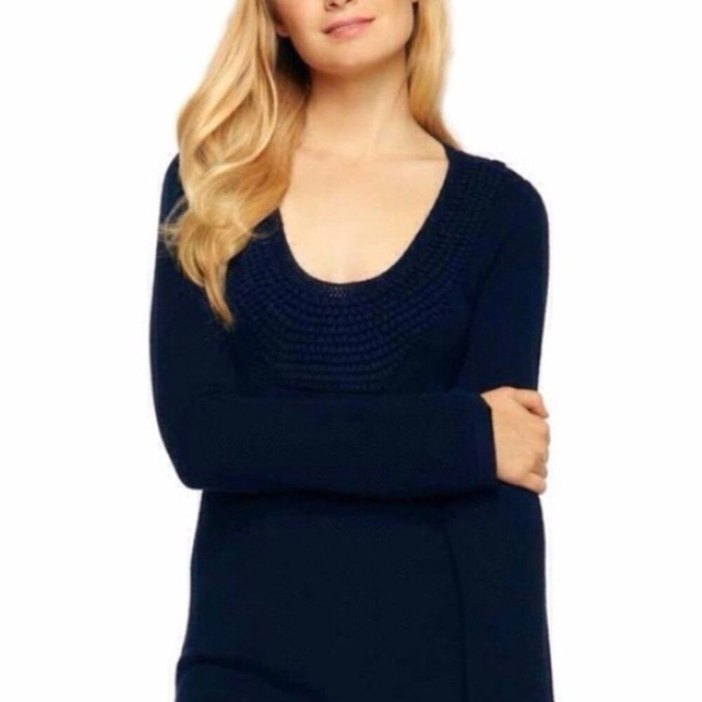 Lilly Pulitzer Navy Blue Roberts Tunic Sweater XS